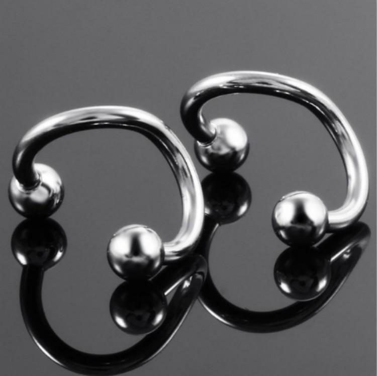 Edelstahlring S-förmiger SBR Spiralnagel Ohrring Augenbrauen Nasenring