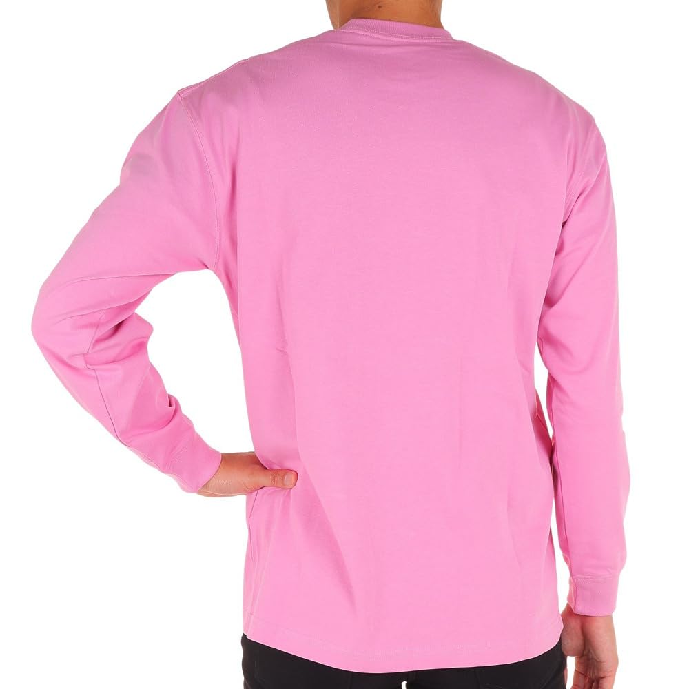 The North Face Футболка с длинным рукавом и квадратным логотипом Organic Medium UV Orchid размера XS, унисекс, хлопок, вес, защита, розовая,