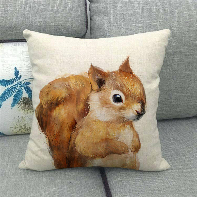 Cute Tiger Wild Animal Fierce Beast Digital Printing Short Plush Pillow Covers For Car Sofa Office Cushion Cover Home Goods