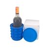 Ice Bucket - 120 Ice Cube Trays - Two-compartment Design - Blue Color - 14 Cm Diameter