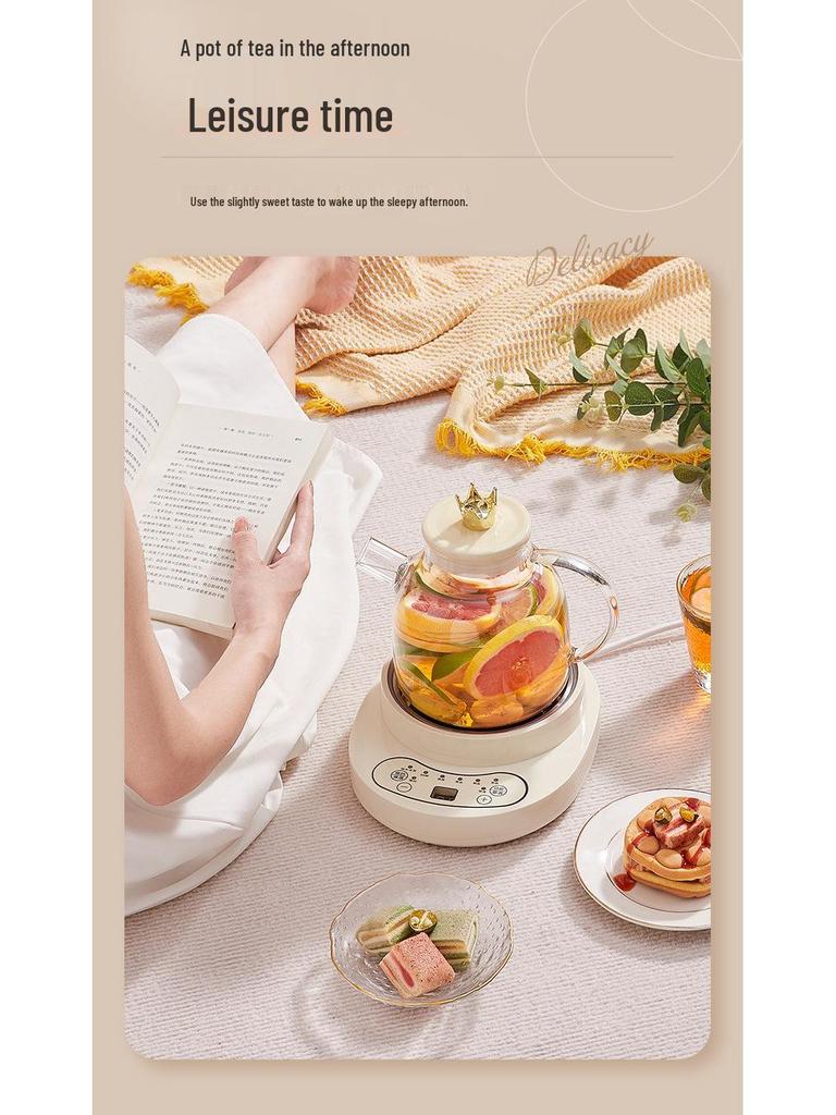 Multi-Functional Single-Serve Health Pot: Glass Tea Brewer & Constant Temperature Water Boiler