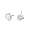 Boucles D'oreilles - LUXENTER - Nantu - Argent 925 - Perle Blanche - Plaqué Rhodium