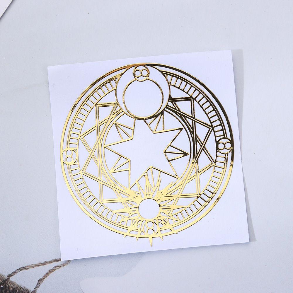 Material Epoxy Art Crafts Gold Color Energy Sticker Metal Copper Sticker for Making Mould Sacred Geometric Sticker