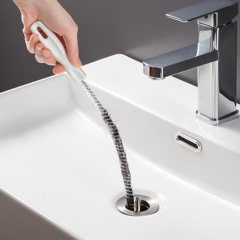 Multi-Purpose Drain Cleaner: Pipe Dredger, Hair Remover, Face Sink Brush