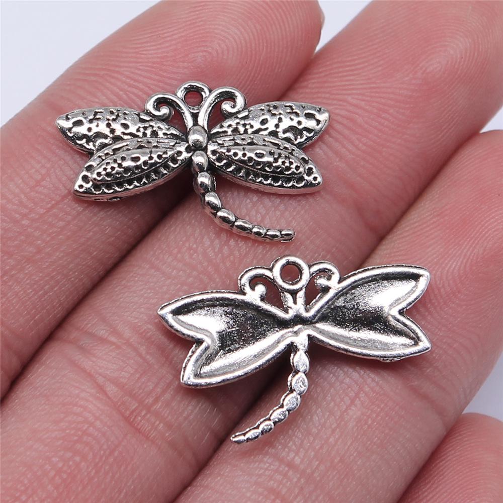 20pcs Dragonfly Charms Antique Silver Color Dragonfly Charms Pendants For Bracelets Dragonfly Charms Making Jewelry