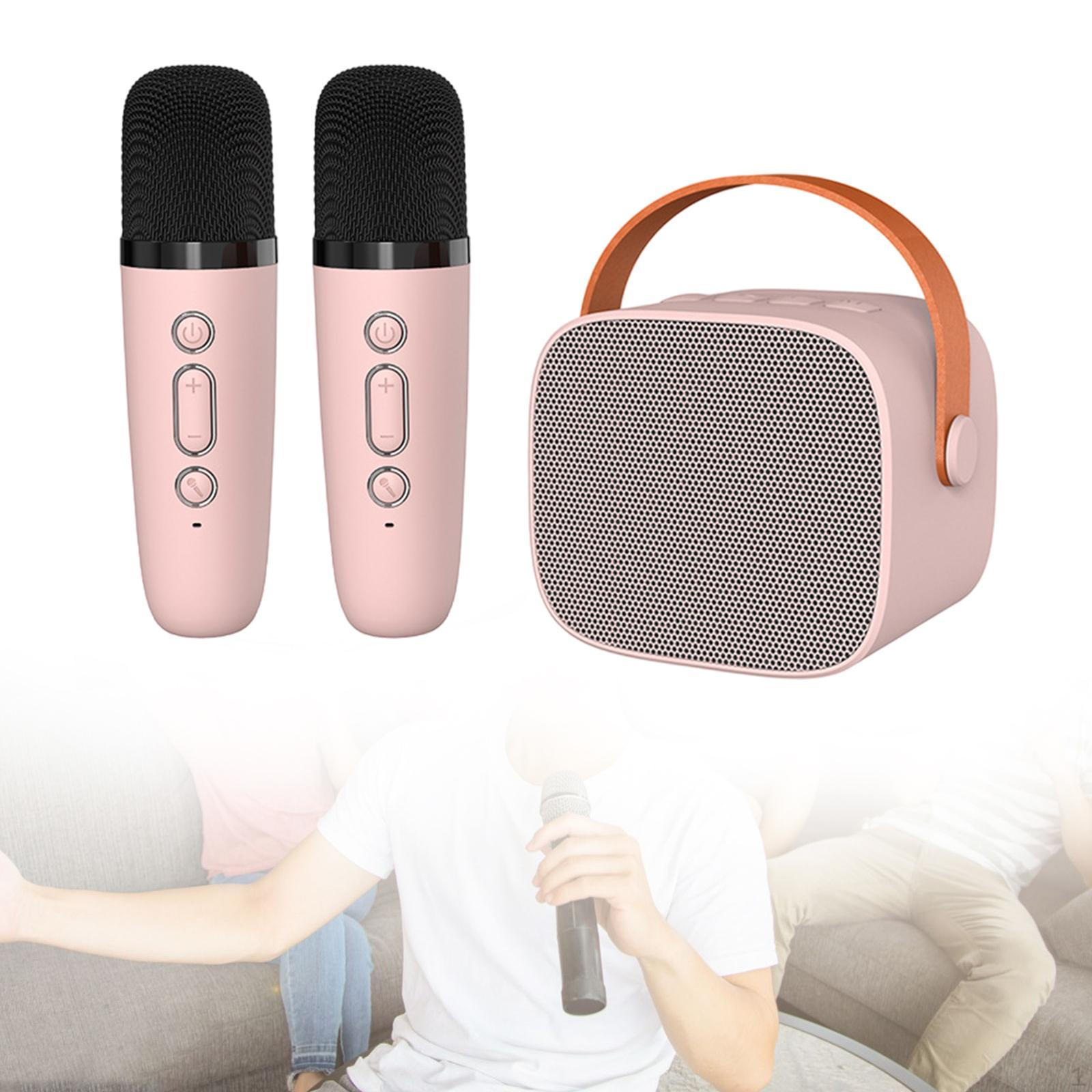 

Портативный динамик с микрофоном, простые в использовании аксессуары для путешествий, дома и в помещении розовый