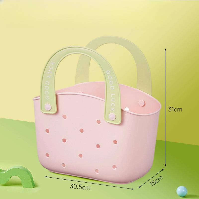 

Корзина ручная для ванной комнаты, корзина для хранения туалетных принадлежностей, одежды и предметов гардероба, студенческое общежитие, корзина для ванной розовый