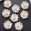2pcs Diamond Embedded Decorative Buttons Metal Alloy Diamond Layered Buttons  Fur Coat Handmade DIY