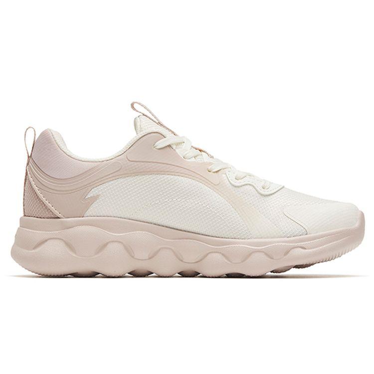 Anta Soft Cushioning Comfortable Shock Absorption Non-Slip Wear-Resistant Breathable Low-Top Running Shoes Women sneaker White Gray 122245574-1