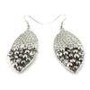 Les Trésors De Lily [N0734] - Silver Gray 'Sissi' Designer Earrings