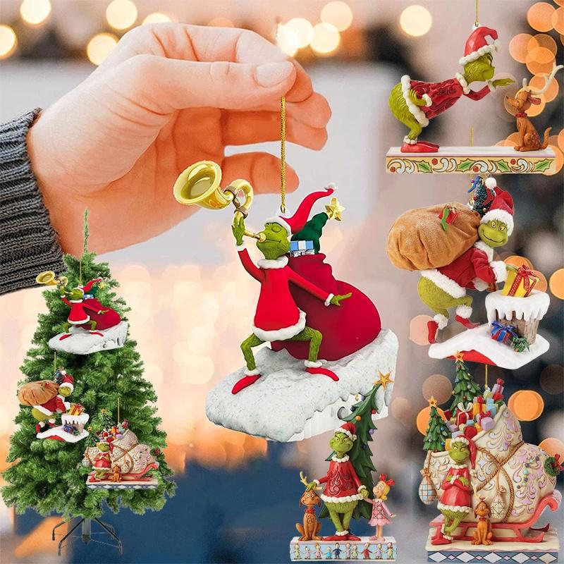 Christmas Pendant Trees Ornaments Xmas Home Decorations Party Gift Props