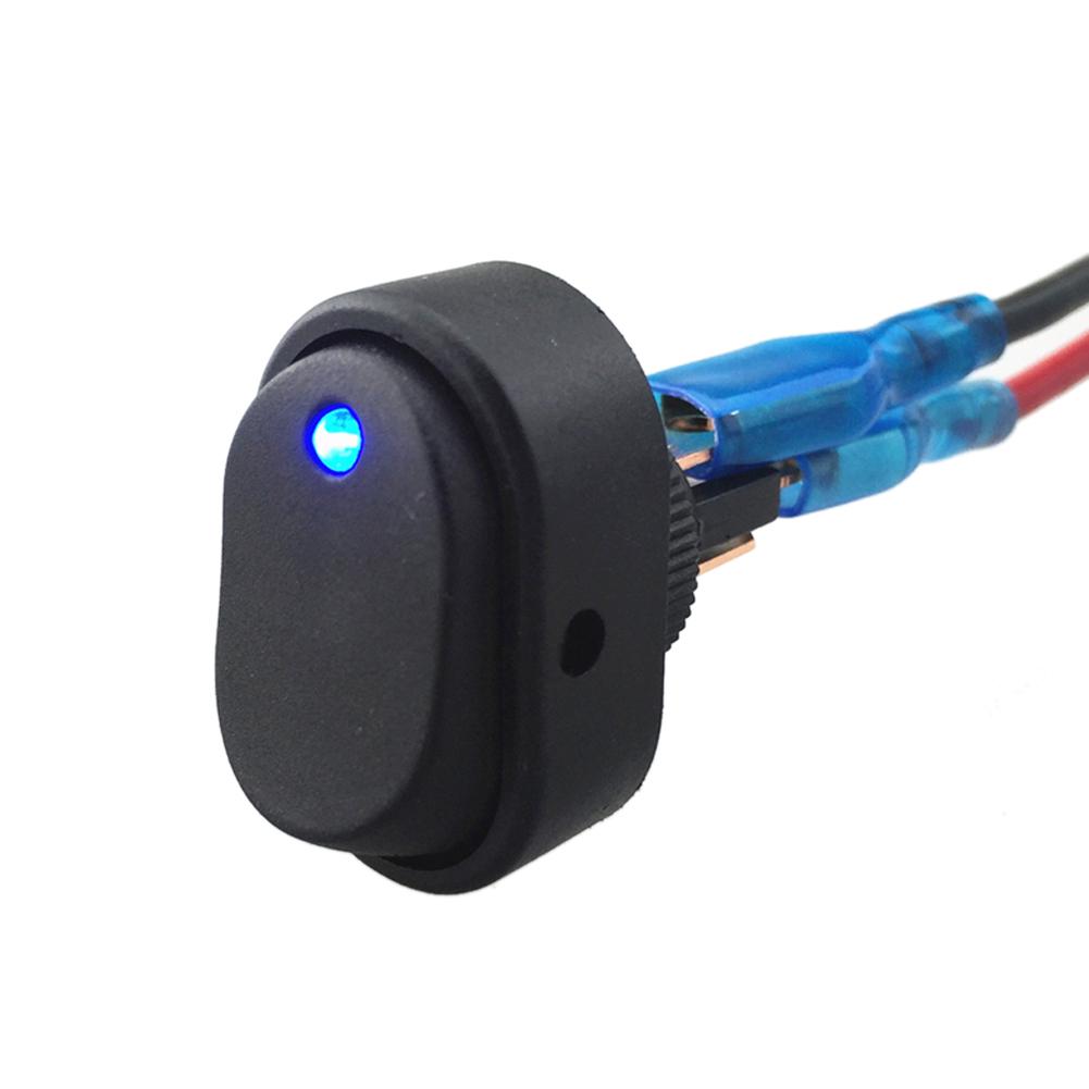 4Pcs 12V 30Amp 30A Car Boat Auto Rocker Switch ON OFF with Dot LED Light Illuminated Red Green Blue Yellow Rocker Switch