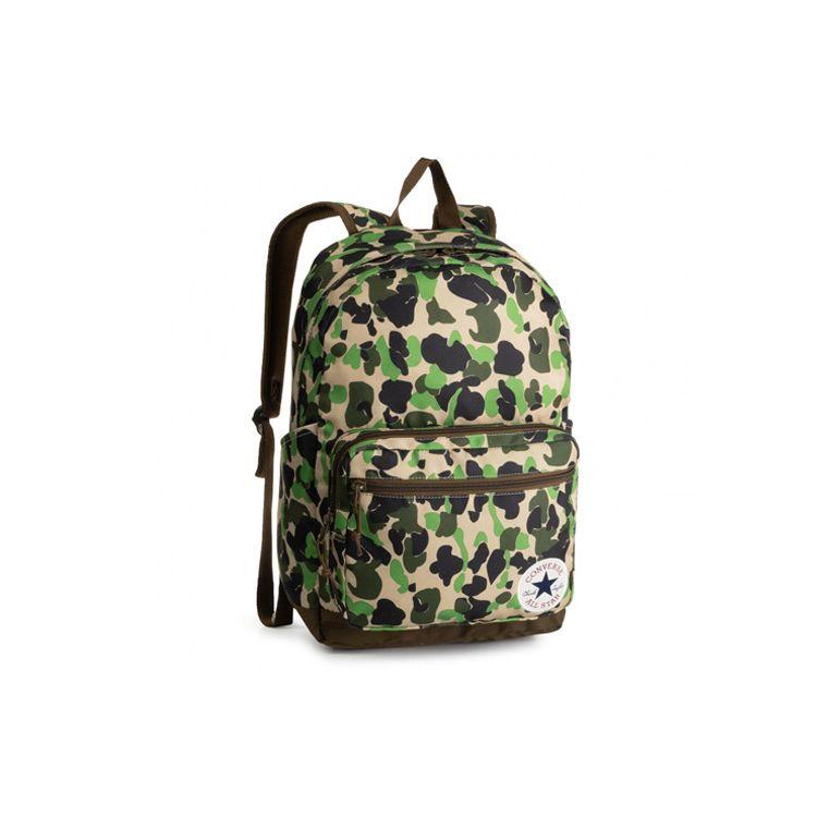 Converse Go 2 Classic Print Fabric Backpack Unisex Backpacks Dark-Green Camouflage 10017272-A04 Jasper Camouflage