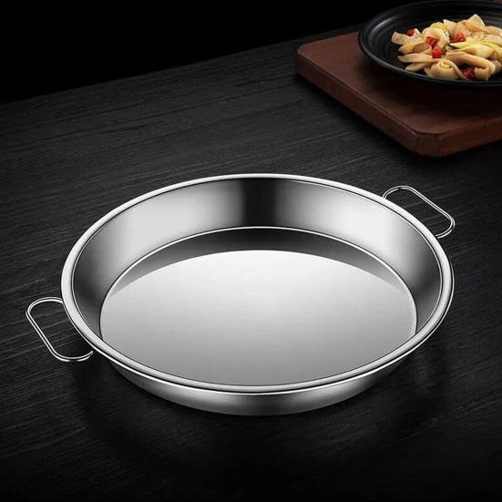 Steamer Pan Dual Handle All-in-one Bake Food Grade Portable Kitchen Cold Noodle Making Plate Daily Use