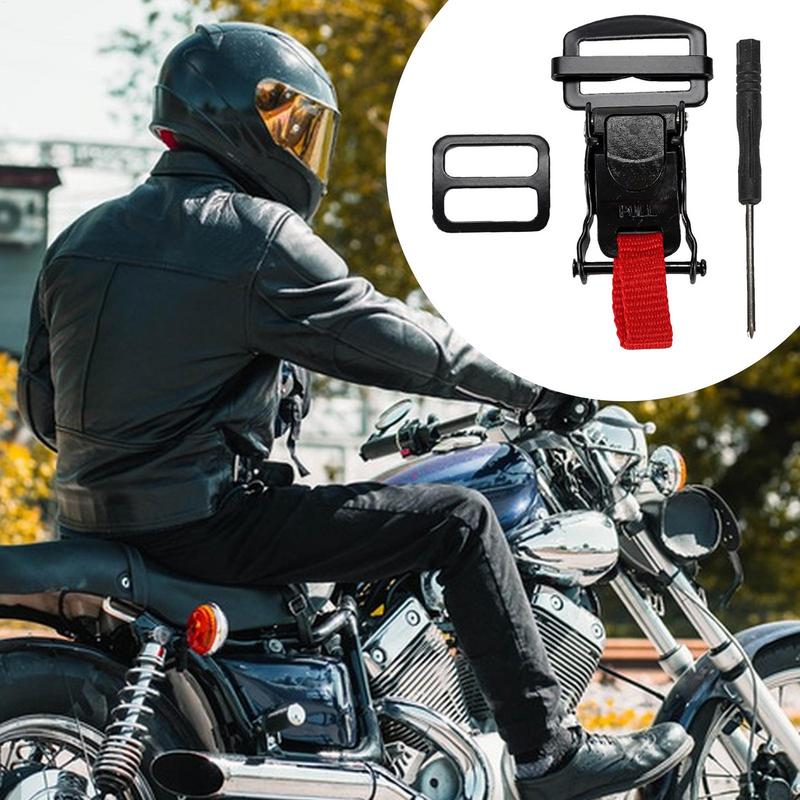 Motorradhelme Schnellverschluss Schnalle Doppel-D-Schnalle Sicherer Schnellverschluss Clip Riemen Helmverschluss Buchse Für Motorradhelme