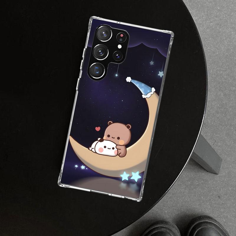 Cute Peach Goma Cat Phone Case Cover for Samsung Galaxy S26 S25 Edge S24 S23 Ultra S22 Plus S21 FE S20 + Art Customized Fundas G