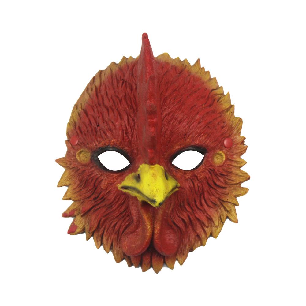 3D Angry Rooster Mask for Halloween, Mardi Gras, and Carnival One Size красный
