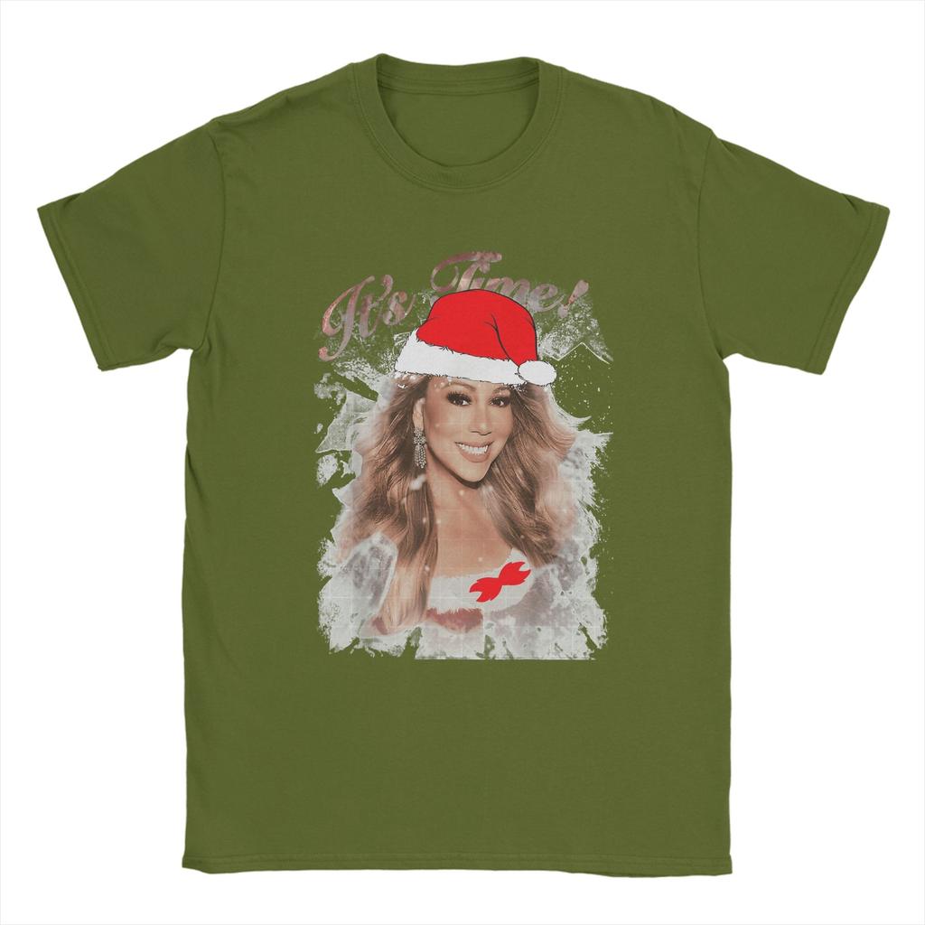 Mariahh CAREY It's Time 2025 Gift Men's T Shirt  Creative Tees Short Sleeve Round Neck T-Shirts 100% Cotton Summer Tops
