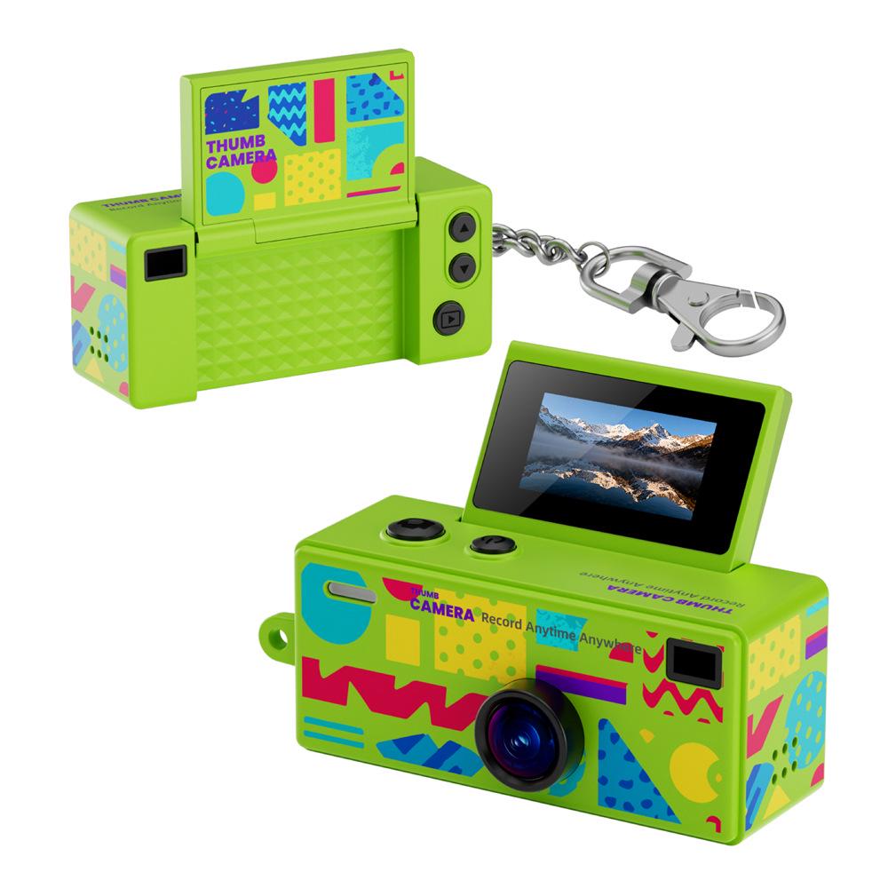New Mini Flip Screen HD Thumb Camera for Photo & Video Recording - G62 Keychain Gift
