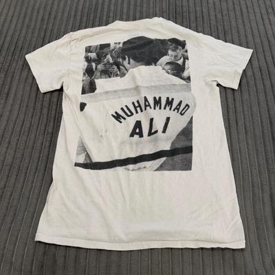 T-Shirt Muhammed Ali Adulti S Bianca Manica Corta Boxe Casual Cotone