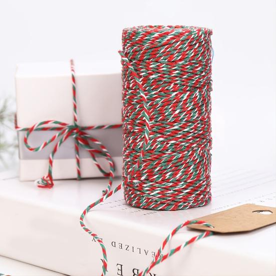 Cotton Bakers Twine 328FT Packing String Christmas Cotton Rope Cord for Tying Cake And Pastry Boxes DIY Crafts Gift Wrapping
