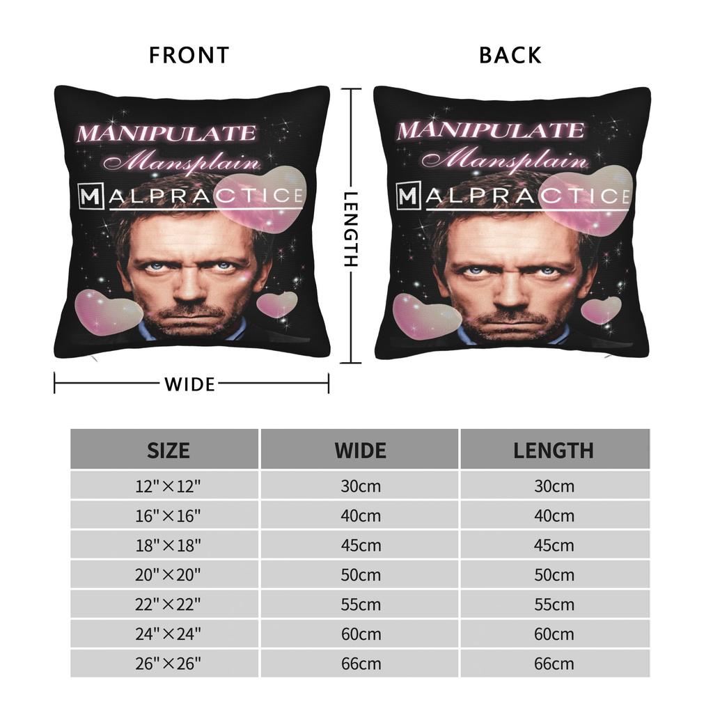 H-House-MD Manipulate Mansplain Pillow Cover Soft Cushion Cover Kawaii Pillow Case For Office Car Home Decor