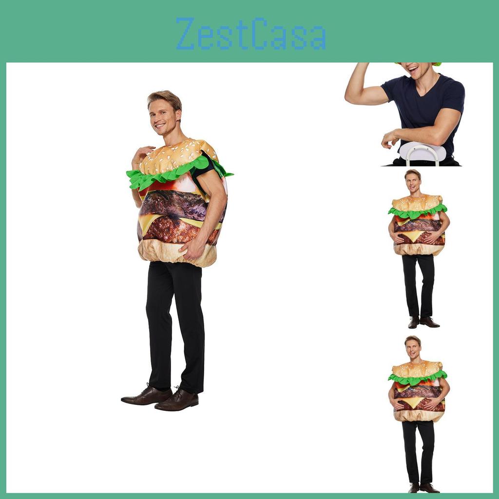 Halloween Beef Burger Costume For Adults With Stage Performance Design For Parties