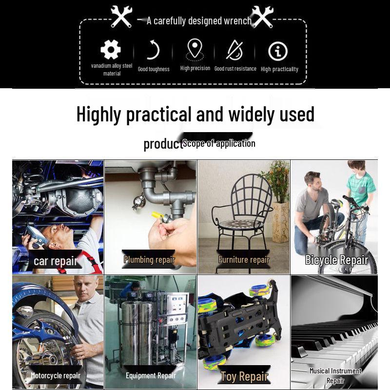 Multifunkční univerzální sada klíčů Hex & Torx s prodlouženým imperiálním plochým šroubovákem