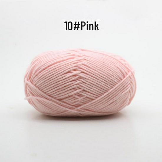 Fir de Bumbac Pieptănat cu 4 Fire pentru Căciulă și Fular Tricotate Manual pentru Bebeluși