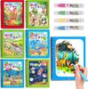 1pc Reusable Water Drawing Book Magic Water Book Mess-Free Magic Painting Pad with Refillable Water Pen Learning Education Toy