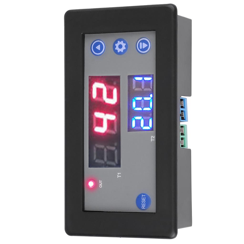 12V Timing Delay Relay Module Cycle Timer Digital LED Dual Display