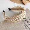 Bohemian Straw Wide-Brimmed Headband for Women - Vacation Style Hair Accessory