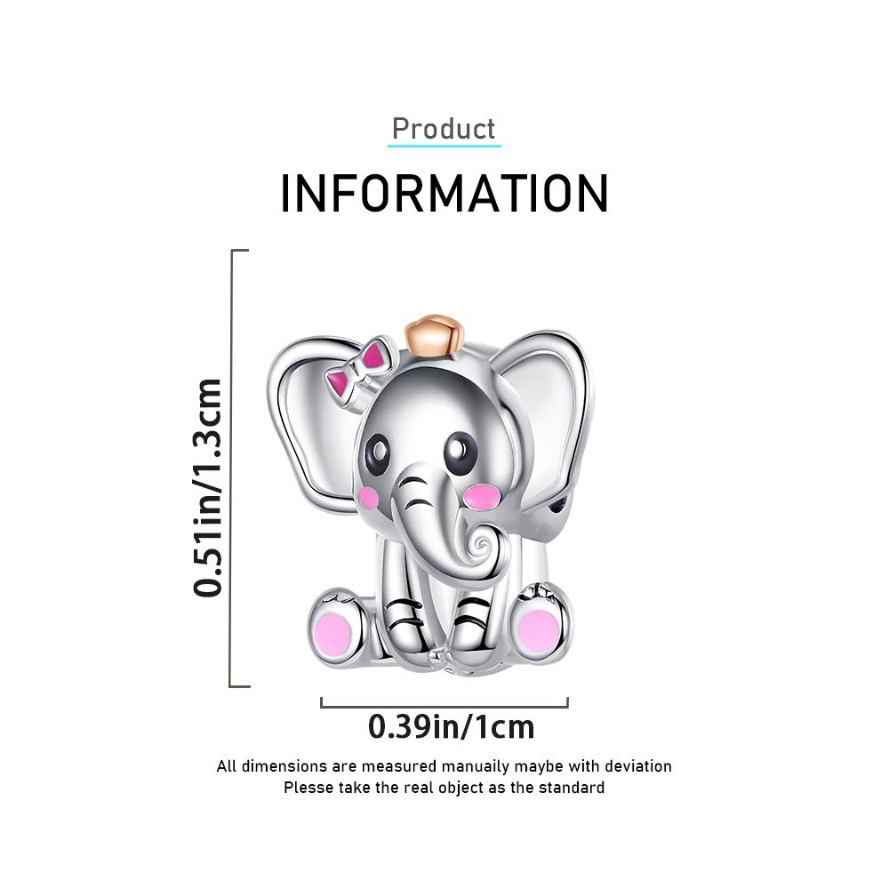 Copper Sacred Auspicious Guardian Elephant Series Pendant Charm Bead Fit Original Bracelet For Woman Diy Jewelry