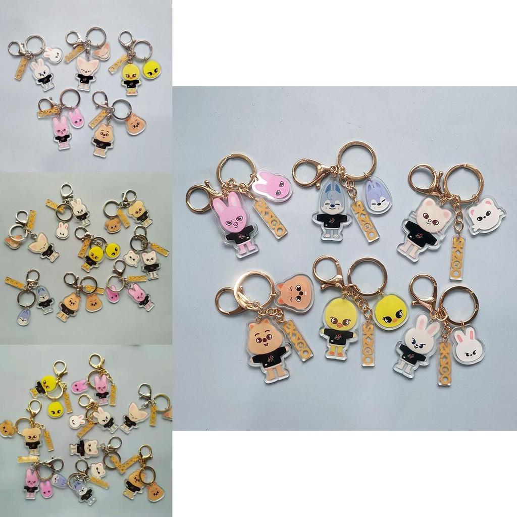 Stray Kids Skzoo Acrylic Double-sided Keychain Cartoon Kpop Fans Gift Collection