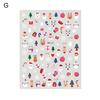 Nail Art Charm Weihnachtsmuster DIY Holografischer schöner Cartoon Leicht abziehbarer weißer Schneeaufkleber für Frauen