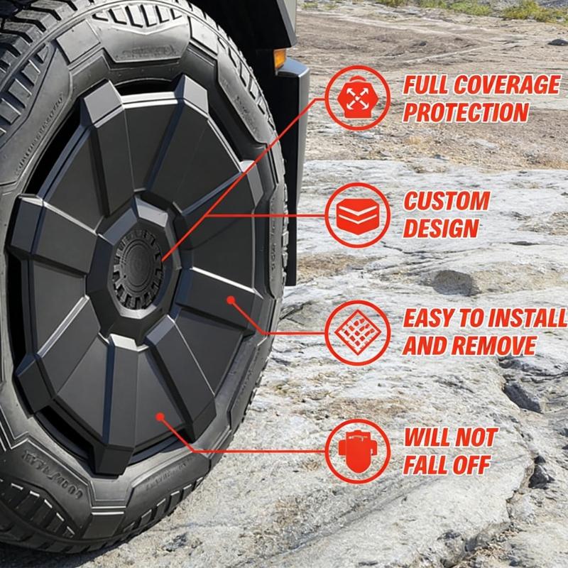 Devorative Car Hub Center Caps Flat Hub Protector Wheel Center Hub Caps Stickers For Car And SUV