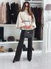 Solid Color Waist-Tied Wool Cape Coat