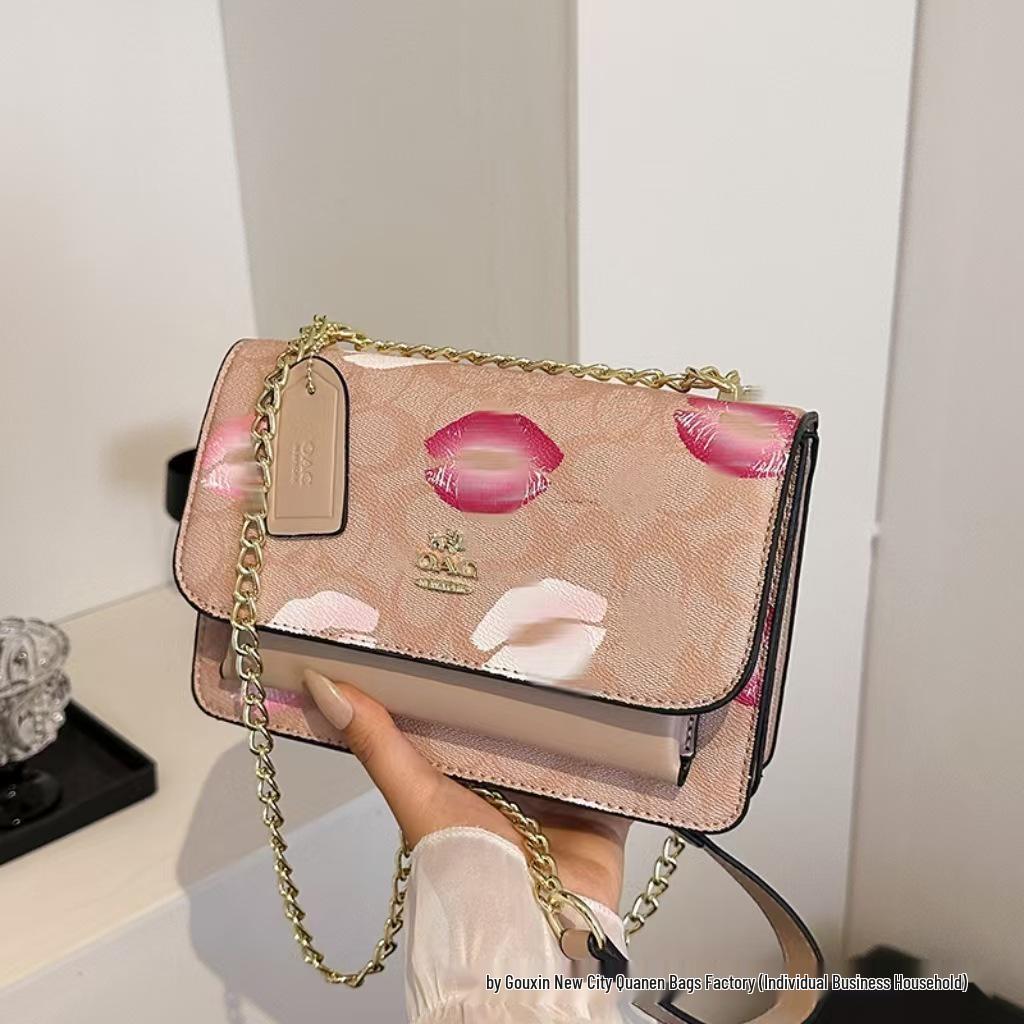 Sac à bandoulière chaîne polyvalent mode européenne et américaine - Design populaire décontracté de niche pour femmes