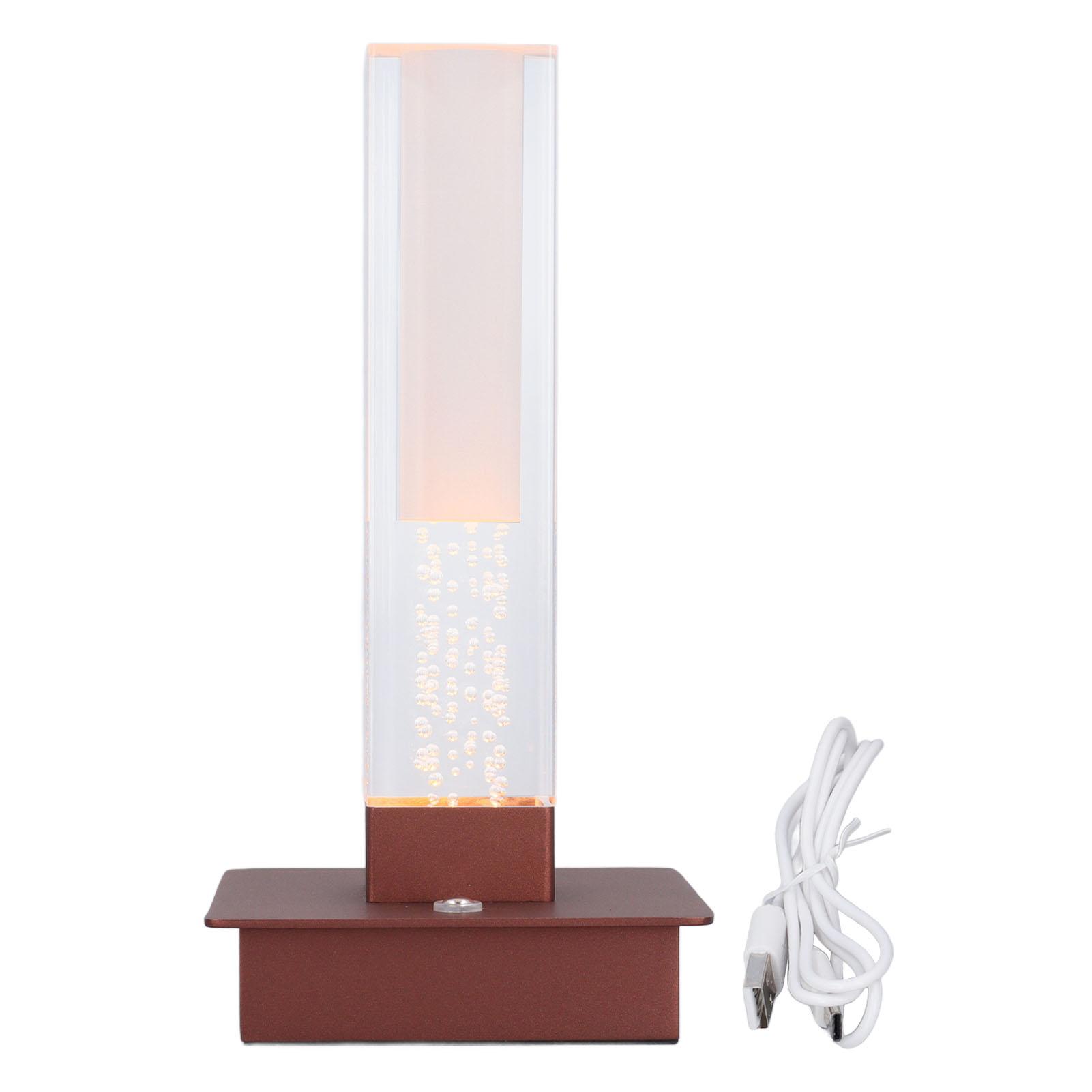 

Беспроводная настольная лампа с плавной регулировкой яркости, 3 цветовых температуры, класс защиты IP54, водонепроницаемая, перезаряжаемая, сенсорное управление коричневый