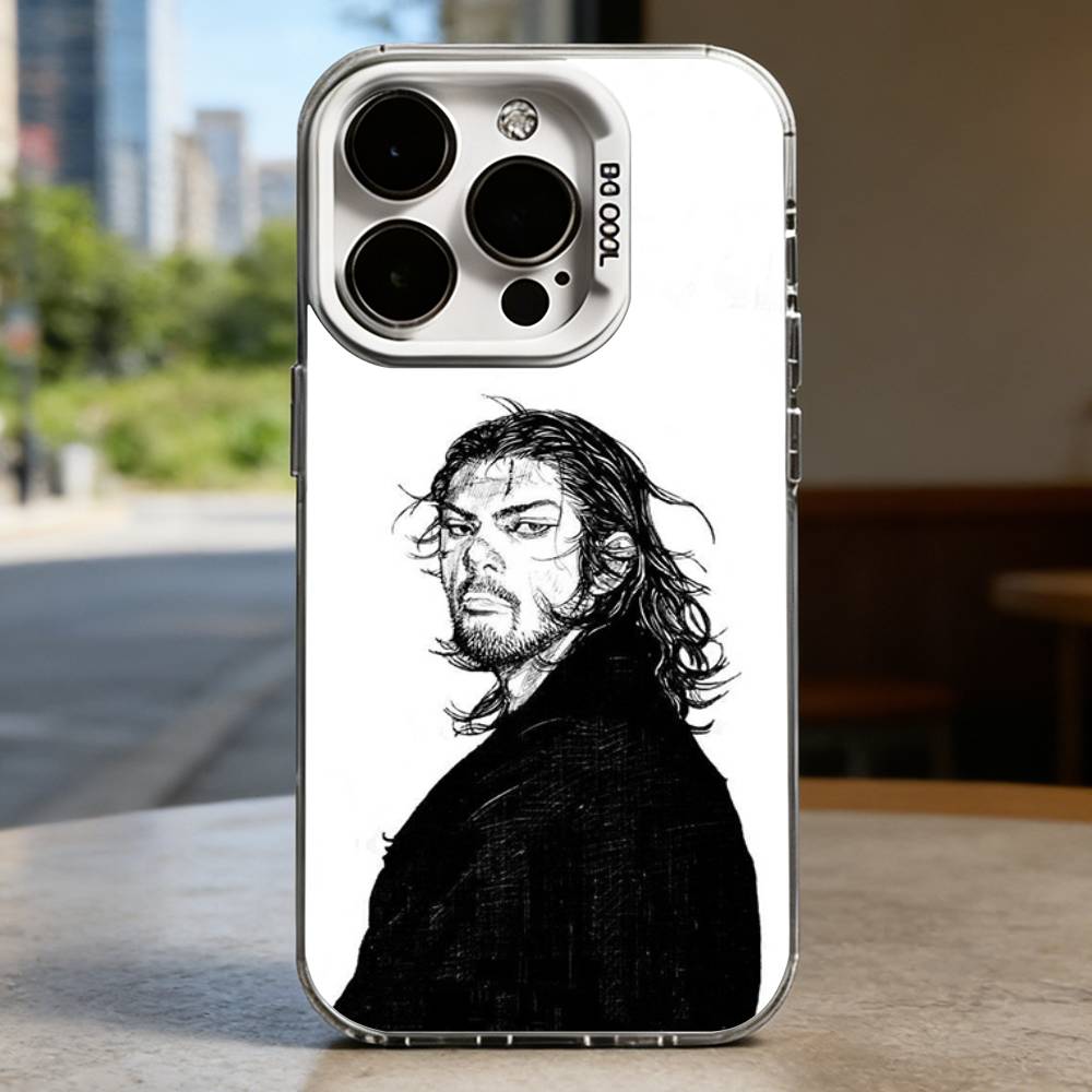 V-Vagabond Samurai Anime Case for iPhone 16 15 14 13 12 11 Pro Max Plus Air 16E X XR XS Max Hard Shockproof Bumper Cover
