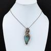 Wonderful Aquamarine Gemstone Handmade Pure Copper Wire Wrapped Pendant Jewelry