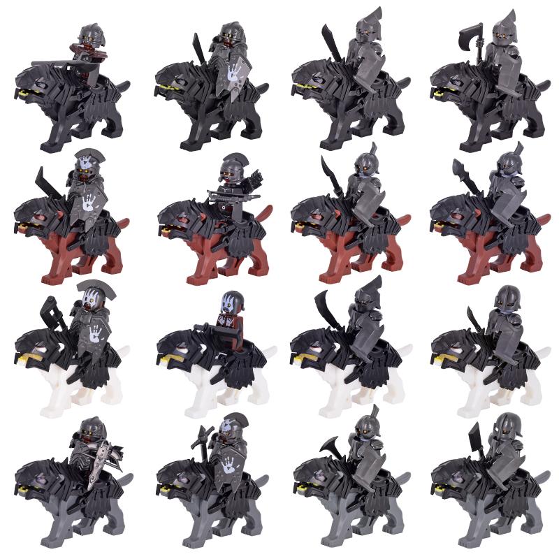 Lot Elfové Voják Orkové Armádní Figurky LOTR Brnění Strážce Bojovník Lučištník Středověcí Rytíři Stavební Kostky Cihličky hračky dárky