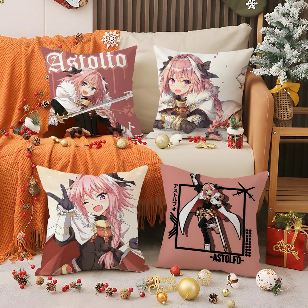 Game F-Fate Grand Order Astolfo Pillow Case Printing Pillowcase Living Room Sofa Cushion Cover Bedroom Room Decor