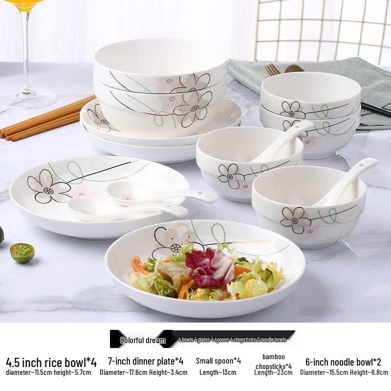 Younuo Home 18-Piece Ceramic Dinnerware Set