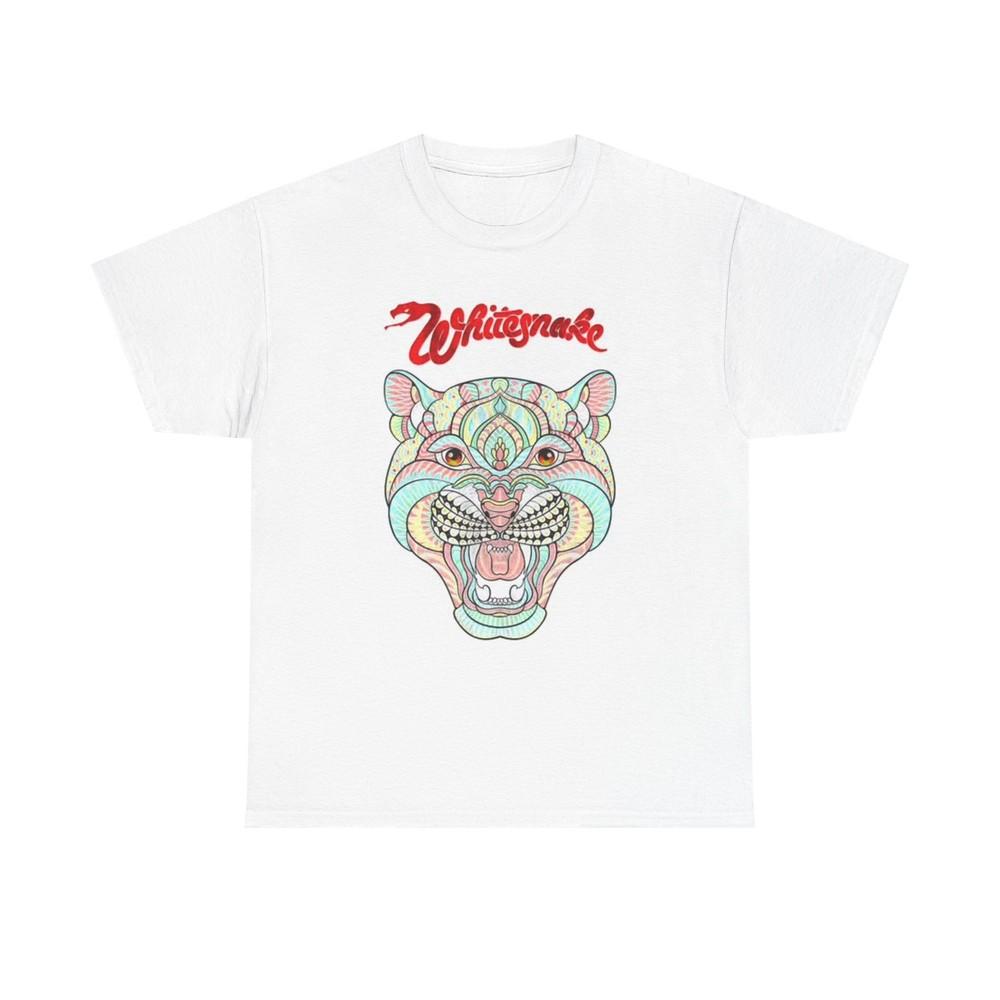 Whitesnake Vintage Rock Band Graphic T Shirt Unisex Heavy Cotton Tee Unisex T-Shirt XL