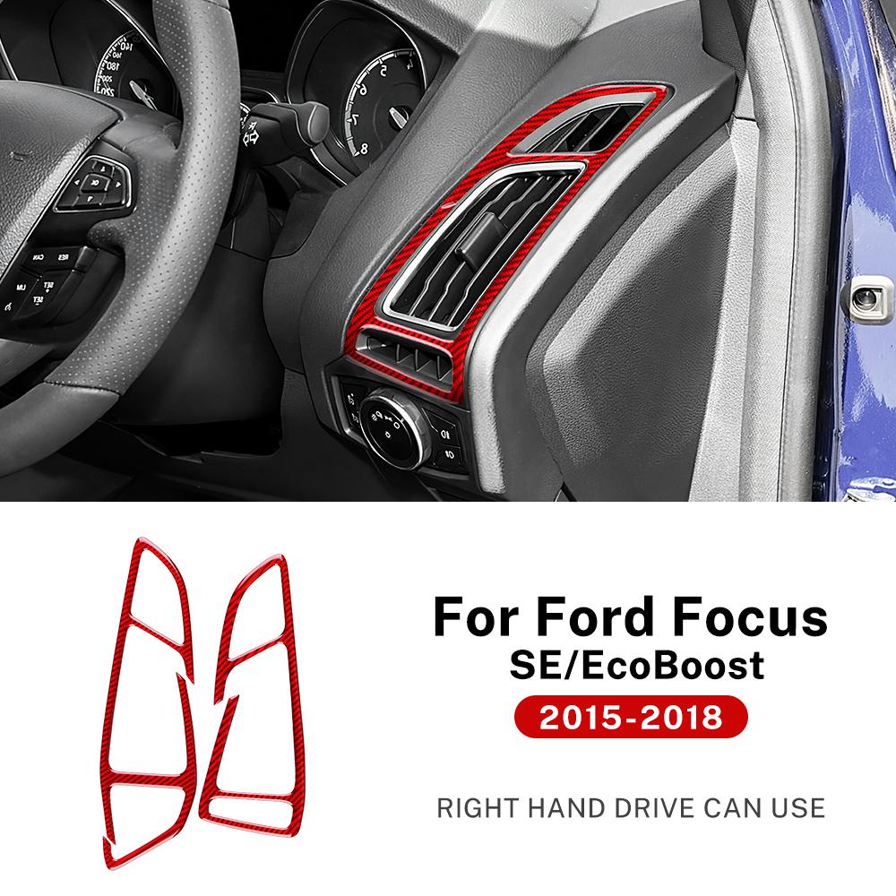 

Real Soft Carbon Fiber Sticker For Ford Focus SE RS ST Ecoboost 2012-2015 2016 2017 2018 LHD RHD Car Side of Instrument Outlet