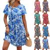 Dresses For Women Short Sleeve O Neck Casual Dresses Waist Maternity Dress With Pockets