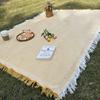1 pièce Couverture de pique-nique style Ins, Couverture de plage, Tapis d'extérieur doux et pliable - Essentiel pour le camping, les fêtes de printemps et d'été