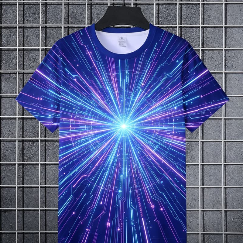 

Round neck short-sleeved T-shirt top, comfortable and breathable fabric, casual and sports style S