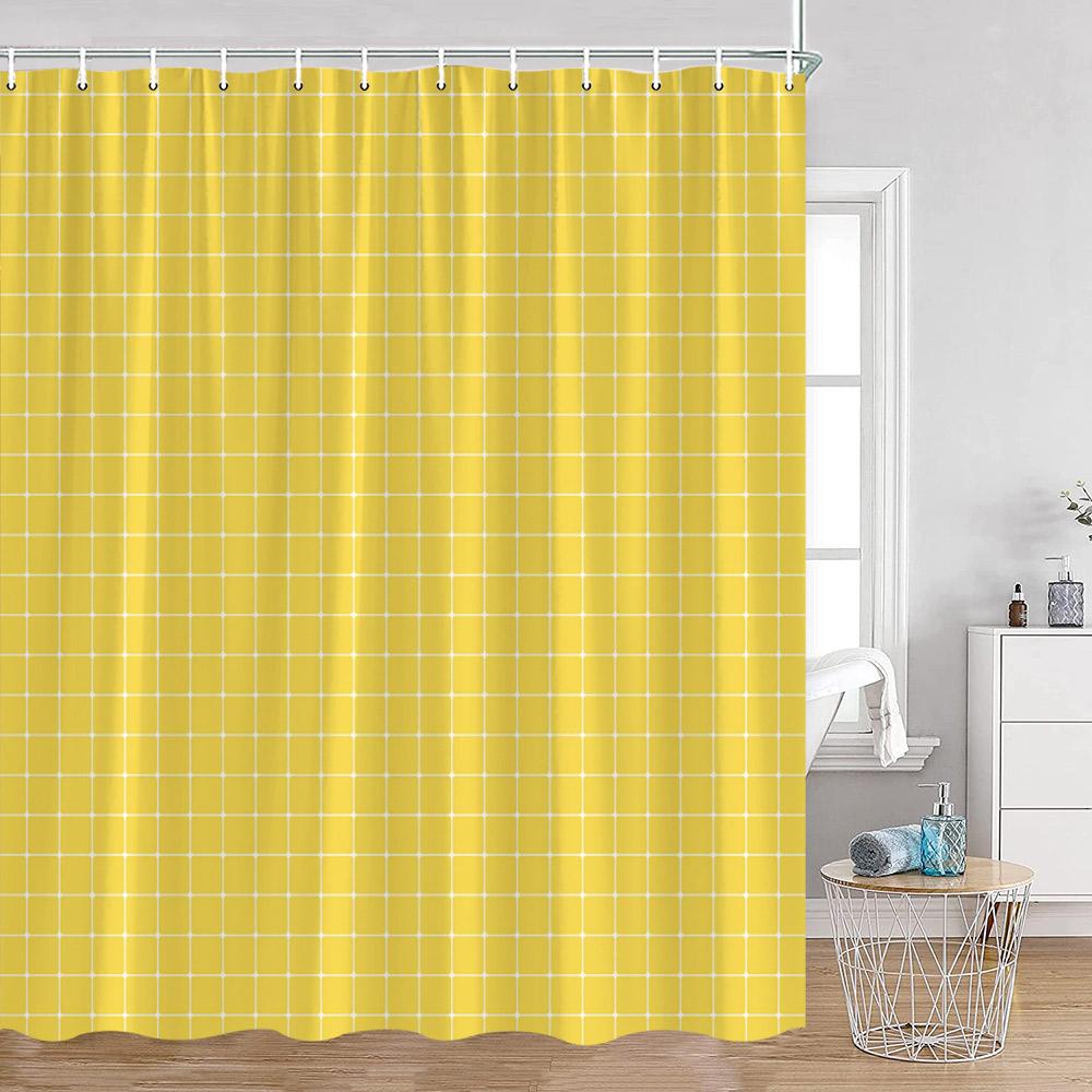 

Simple Checkerboard Shower Curtains Colorful Abstract Gingham Pattern Check Checkered Modern Nordic Bathroom Curtains Decor W60H190(CM)-1 Pcs